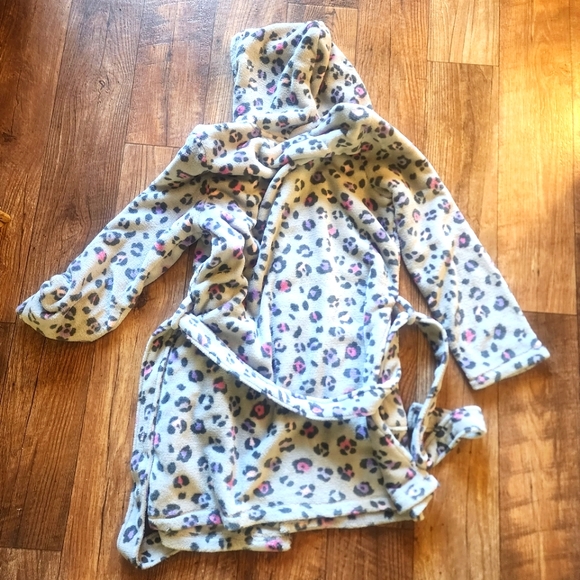 SUPER PLUSH PINK CHEETAH COZY BATH ROBE MEDIUM c - Picture 3 of 10